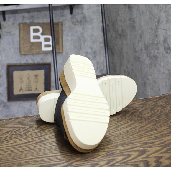 Naturalizer SOUL Womens Goodtimes Mule Slip On Wedge Sandals H9772S0 Black 9W - Picture 5 of 14